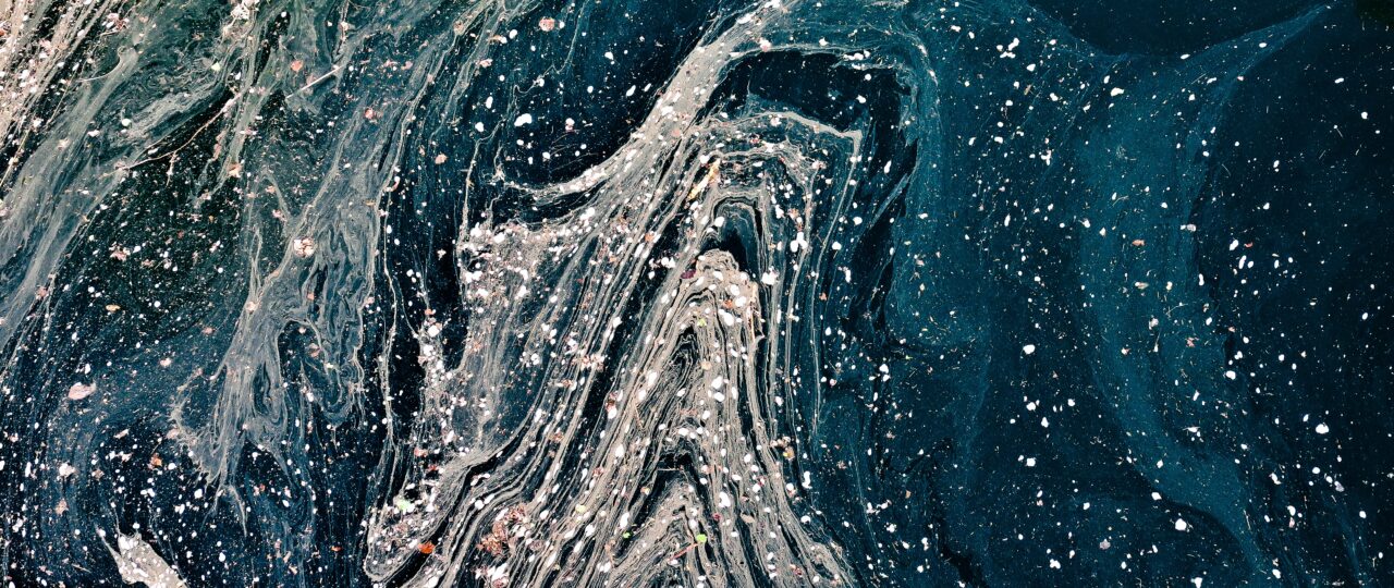 gray and blue abstract painting